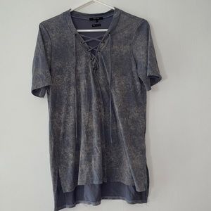 Miss Me Blue and Gold Marble T-shirt